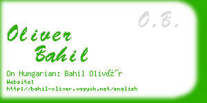 oliver bahil business card